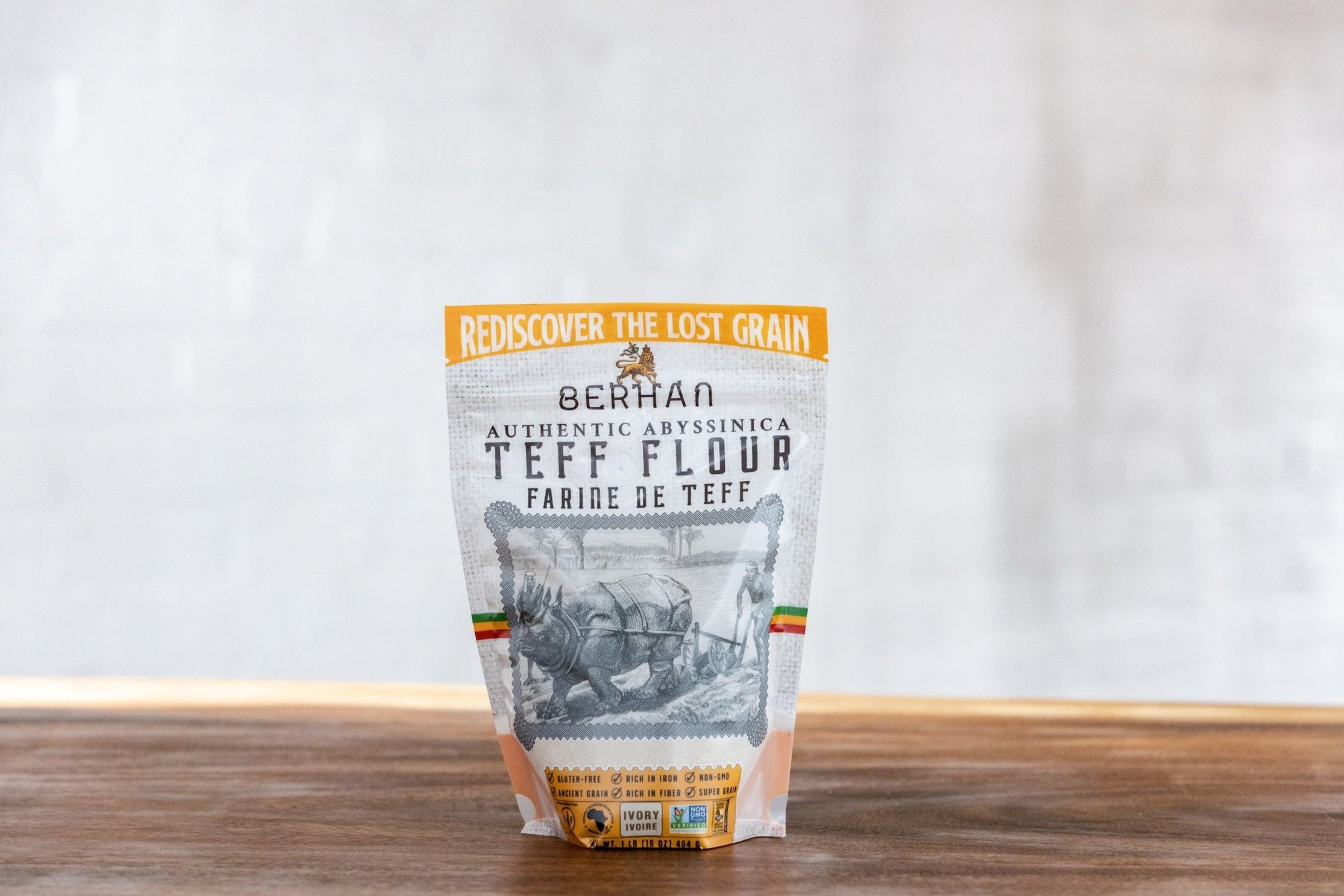 1 lb Ivory Teff Flour | Naturally Gluten-Free | Whole Grain | Fibre Rich | Iron Rich | High Protein - Berhan Teff
