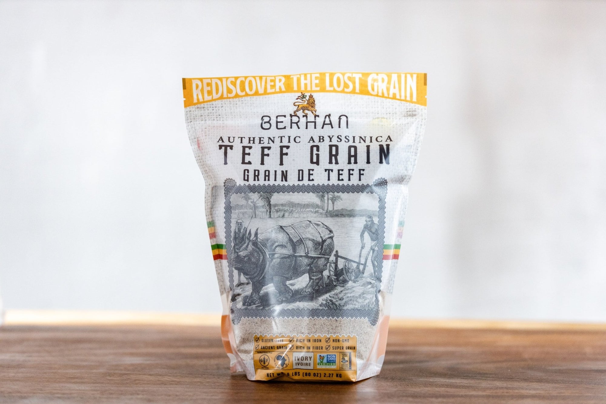 5 lb Ivory Teff Grain | Naturally Gluten-Free | Whole Grain | Fibre Rich | Iron Rich | High Protein - Berhan Teff